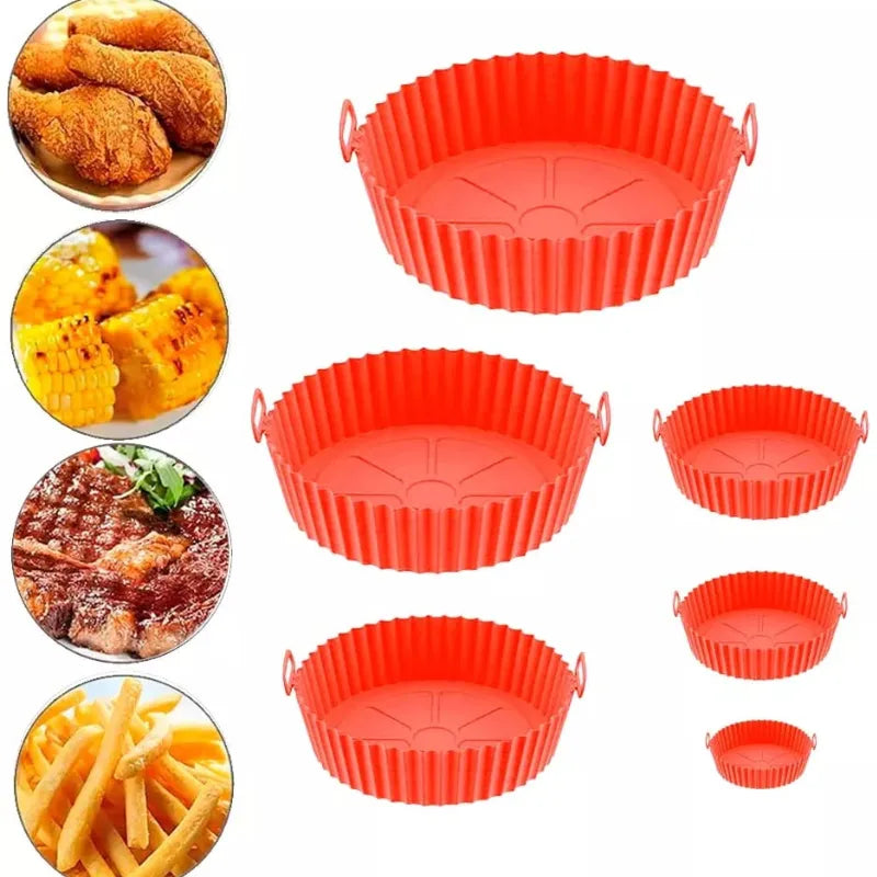 Cook Fryer™ - Kit 6 Formas de Silicone para Cozinhar